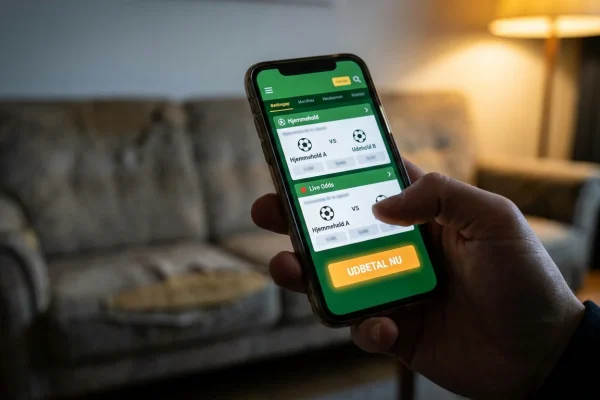 Cash out-knap aktiveret på spilleside under live-kamp