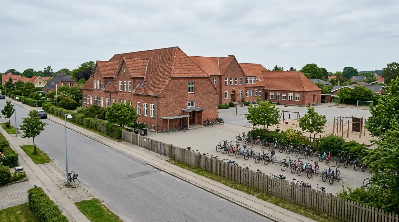 Folkeskole i Danmark med beboelseskvarter inden for reklamezonen