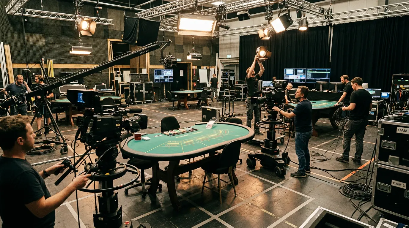 Studie-opsætning for live casino-stream