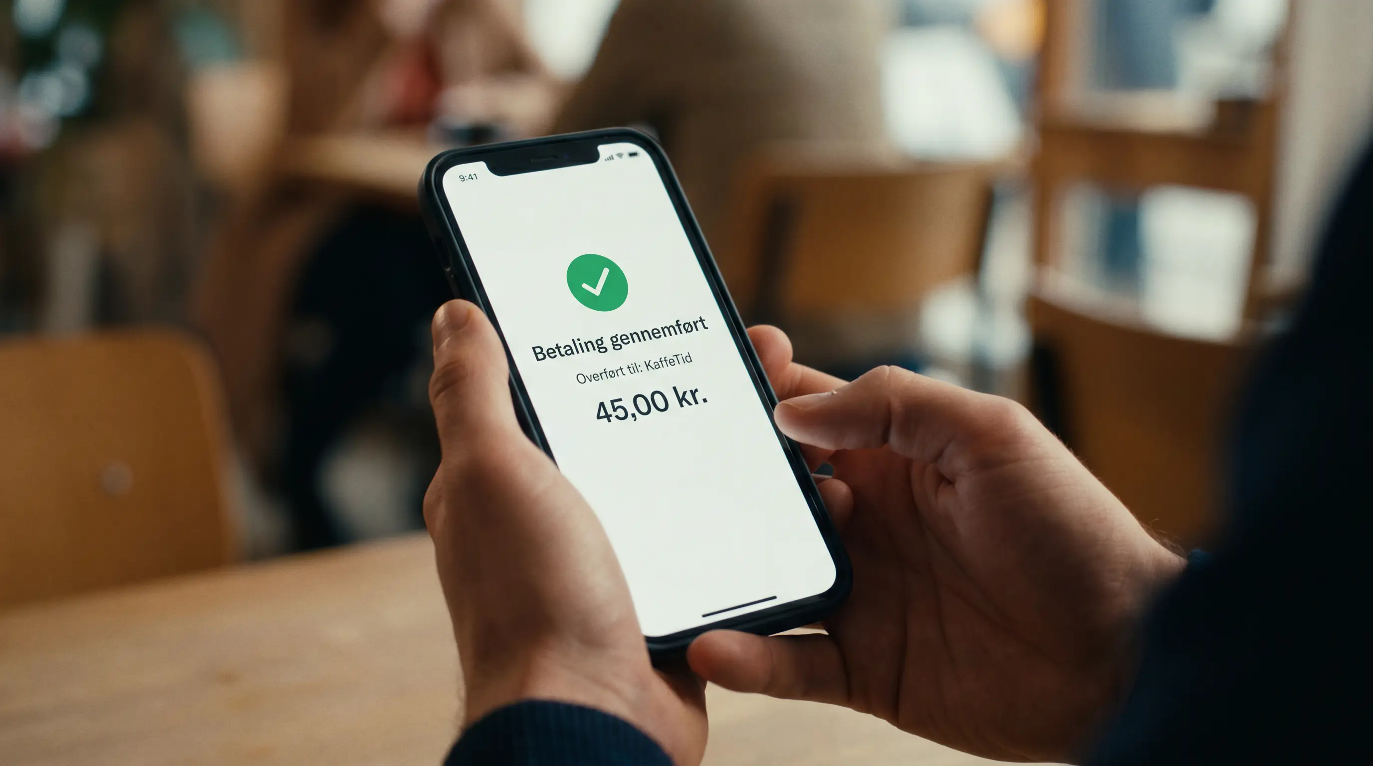 Mobilbetaling i brug på en dansk spilleside