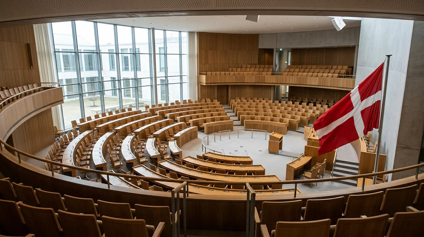 Folketingets sal med politikere ved en aftaleindgåelse